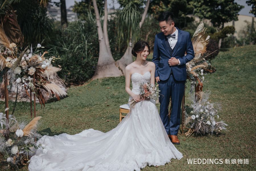 婚禮分享|晶麒莊園防疫婚禮進行曲:歐膩的質感內斂戶外證婚!