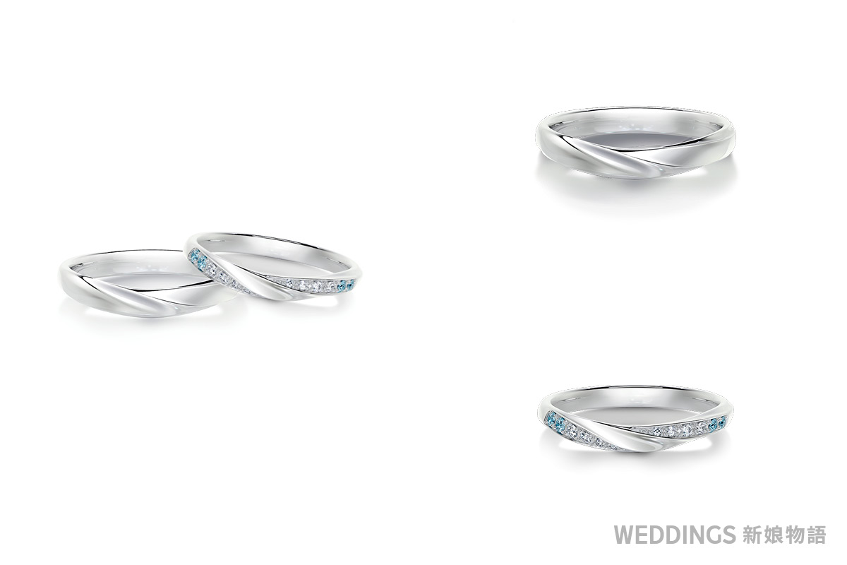 ALUXE 亞立詩戀人系列 RBG0014 結婚對戒｜直線條戒身搭配中間刻痕設計的剛柔並濟對戒