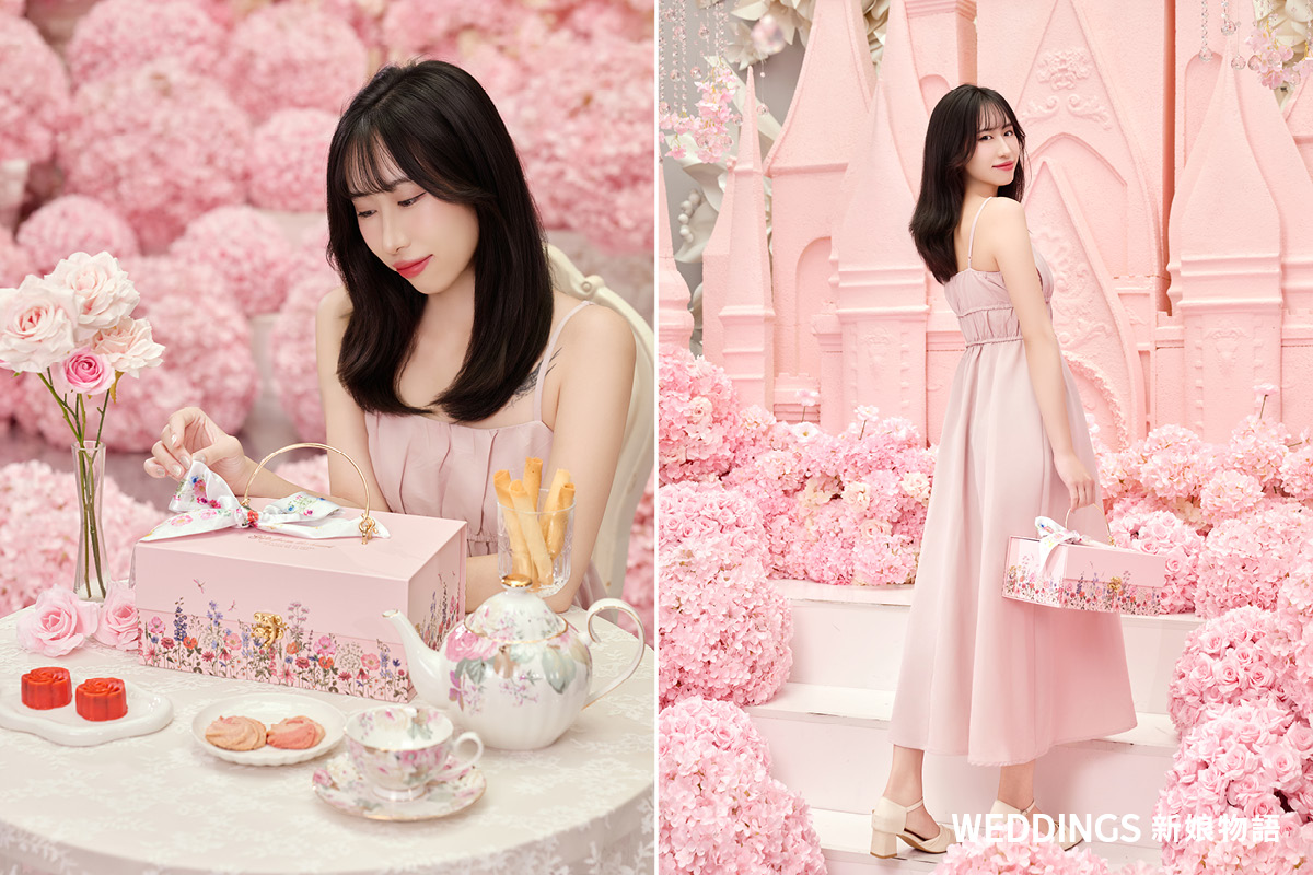 金格喜餅 X 成家婚顧|喜餅開箱:輕奢浪漫系「漫舞花境」雙層禮盒,為妳收藏一座法式花園 金格,喜餅推薦,金格喜餅,金格長崎蛋糕,喜餅試吃,西式喜餅推薦