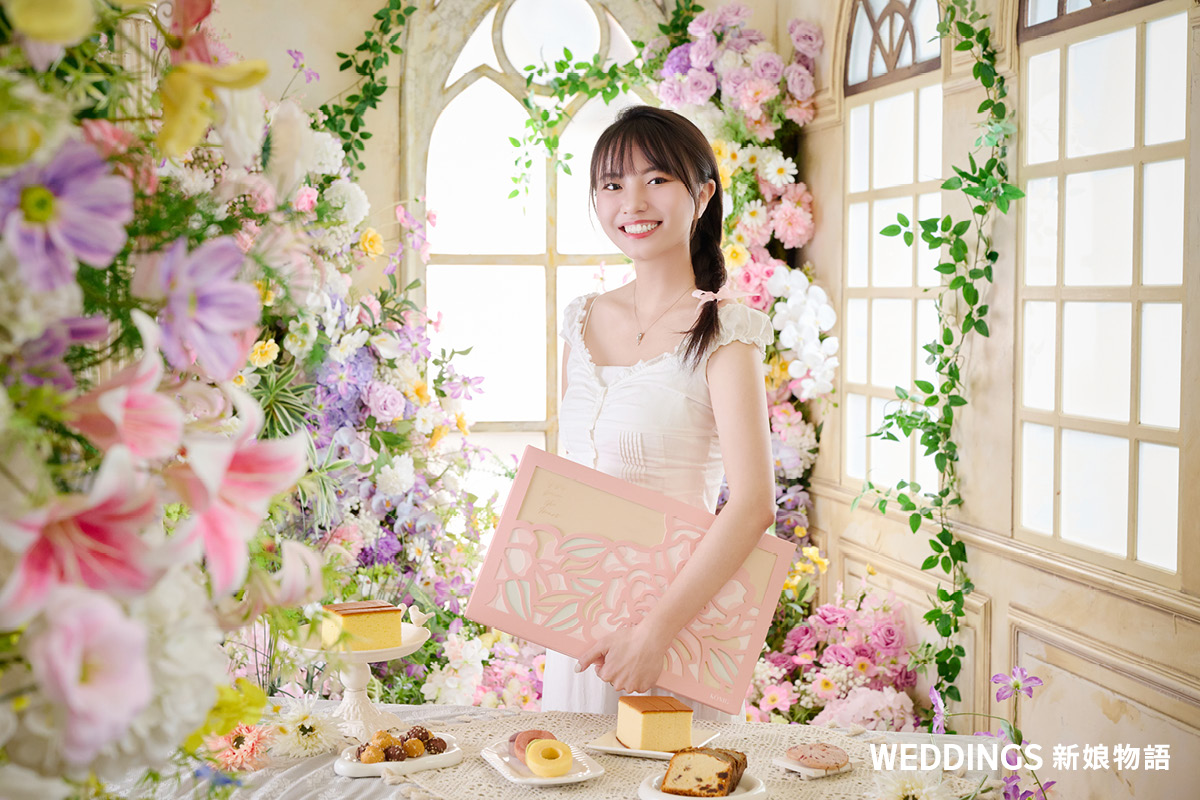 金格喜餅 X 成家婚顧|喜餅開箱:把繁花與玫瑰裝進喜餅,粉色禮盒演繹花園系浪漫 金格,喜餅推薦,金格喜餅,金格長崎蛋糕,喜餅試吃,西式喜餅推薦